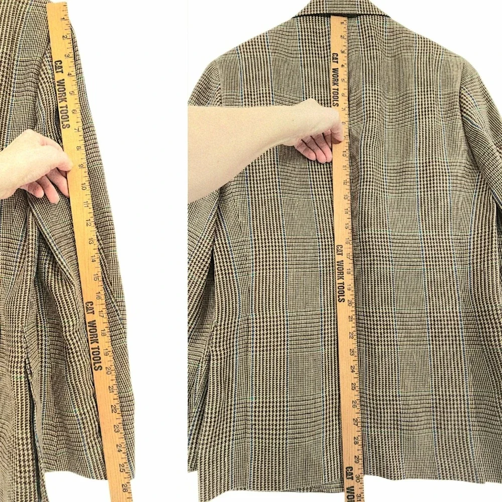 Polo Ralph Lauren Glen Plaid Blazer 40R Men Linen Brown Academia Italy NEW $1198